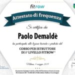 Paolo Demalde' Diploma Istruttore 1° Livello Fitrow