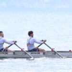 2 di coppia senior Canottieri Verbanese medaglia d'argento